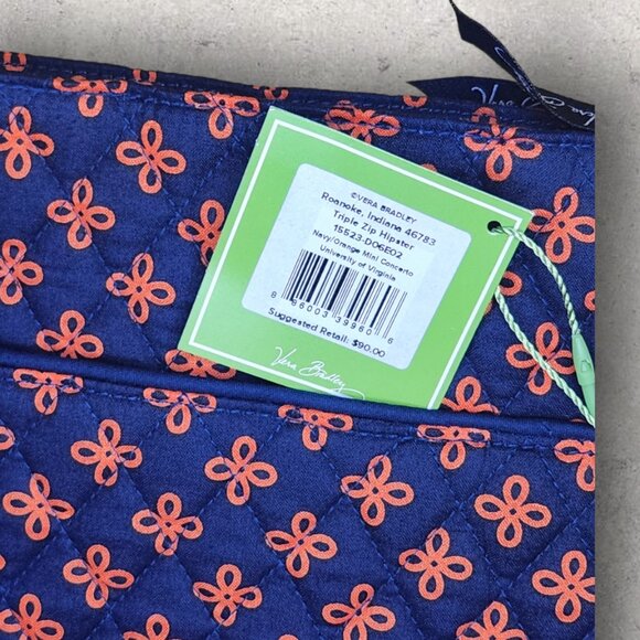 Vera Bradley Collegiate Crossbody - University of Virginia - Navy Blue - NWT - Picture 8 of 8